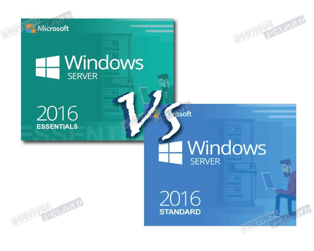 Comparaisons de Windows server 2016 Essentials vs standard