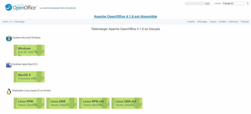 Comment avoir open office gratuitement