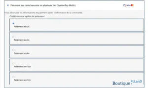 Réglez vos achats en 2, 3 ou 4 fois et 10 et 12 sans frais carte bancaire