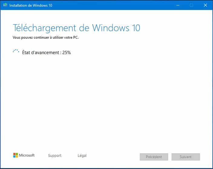 mise à jour manuelle Windows 10 versions 1903