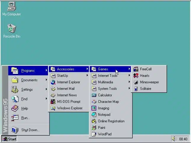 Émulation de windows 95