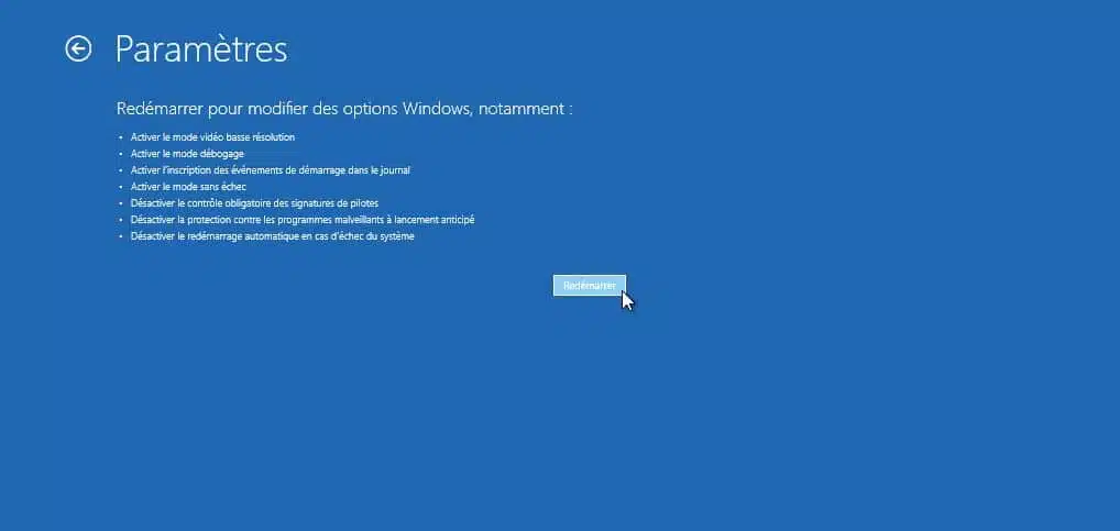 mode sans échec Windows 10