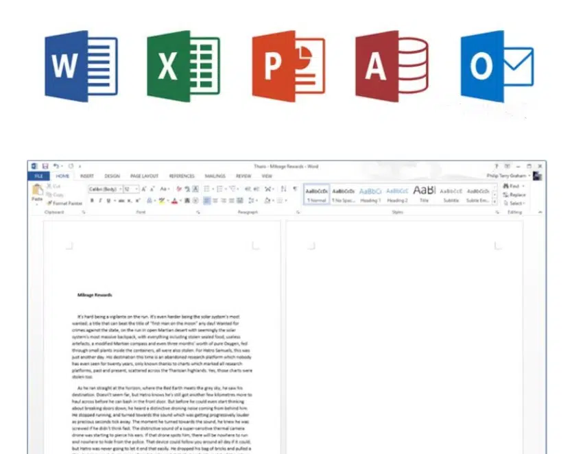 Office 2013 interface