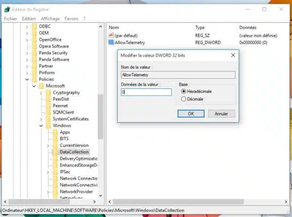 Comment désactiver la collecte de données sur Windows 10