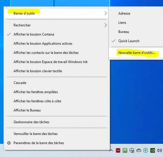 activer le Quick Launch dans Windows 10