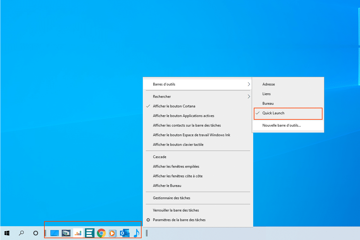 Comment activer le Quick Launch dans Windows 10