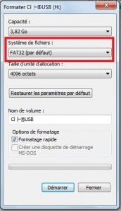 cle usb bootable FAT