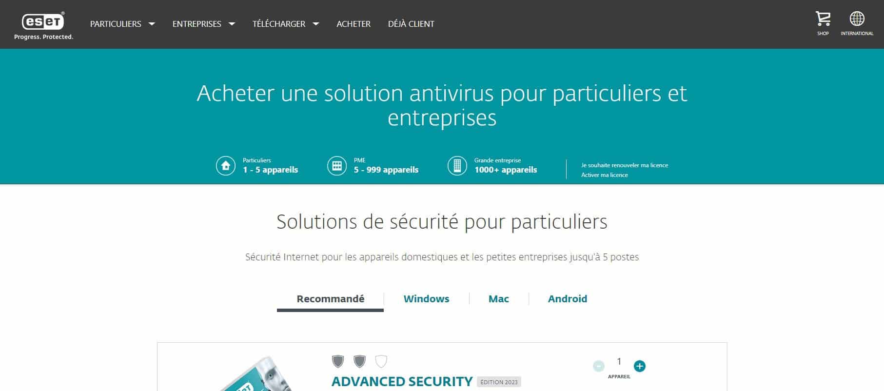 Renouveler ma clé de produit ESET sur la Boutique ESET