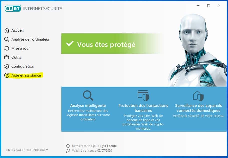 retrouvez ma clé de produit ESET