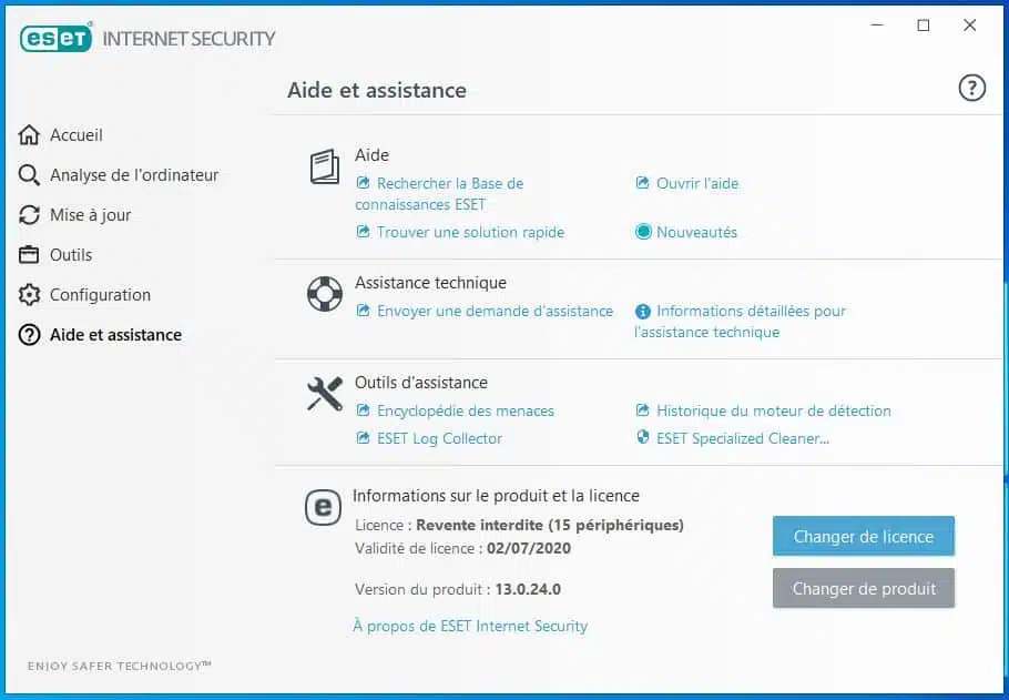 Retrouver ma clé de produit ESET antivirus