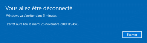 L'ordinateur va redémarre L'ordinateur va redémarre