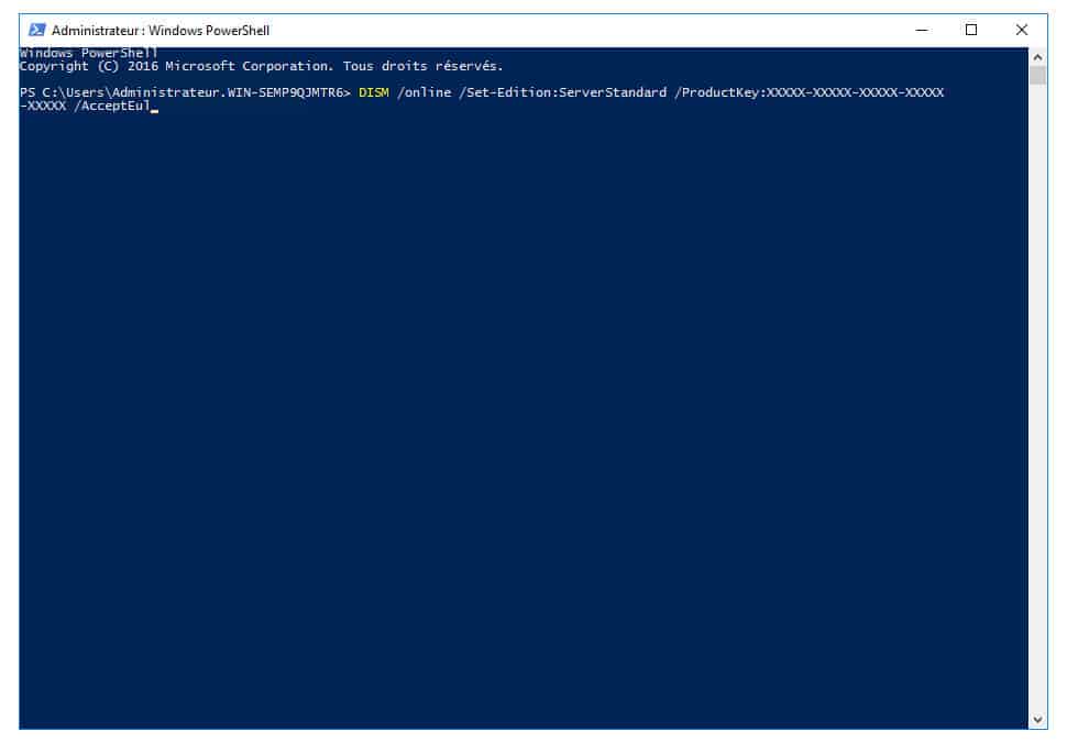 Comment activer windows server version EVAL