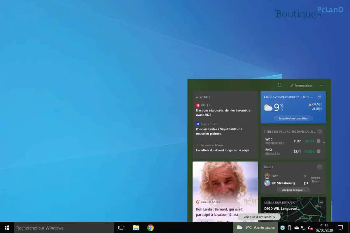 Comment supprimer la météo Windows store dans la barre des tâches Windows 10