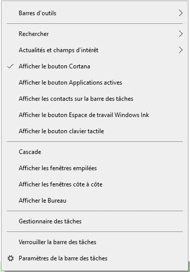 Désactiver la météo Windows store sur la barre des tâches Windows 10