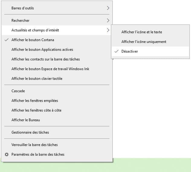 supprimer la météo Windows store sur la barre des tâches Windows 10 supprimer la météo Windows store sur la barre des tâches Windows 10