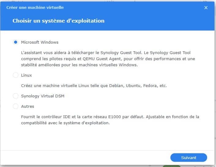 créé une VM Microsoft Windows sur un NAS synology créé une VM Microsoft Windows sur un NAS synology