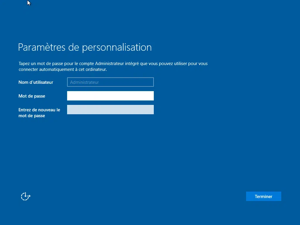 paramètres de personnalisation de windows server 2022