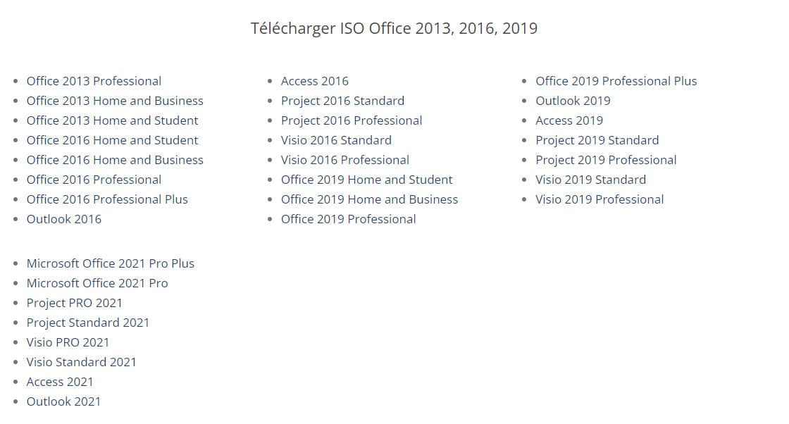 Télécharger ISO Office 2013, 2016, 2019 et 2021  Boutique PcLanD