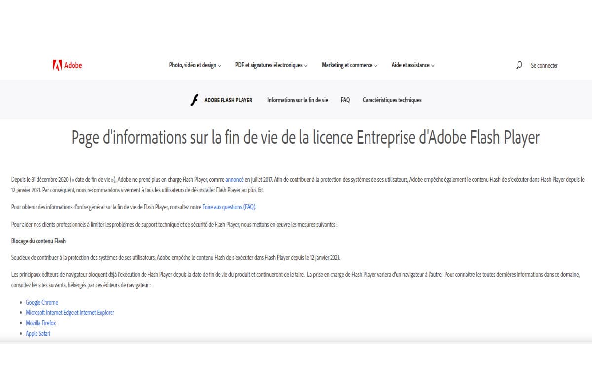 Télécharger et installer adobe flash player