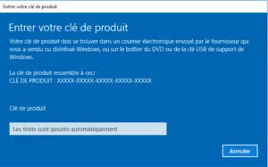 Comment modifier clé de produit Windows Server 2019