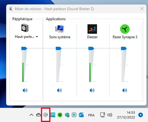 Mélangeur de sons sous windows 11 Mélangeur de sons sous windows 11