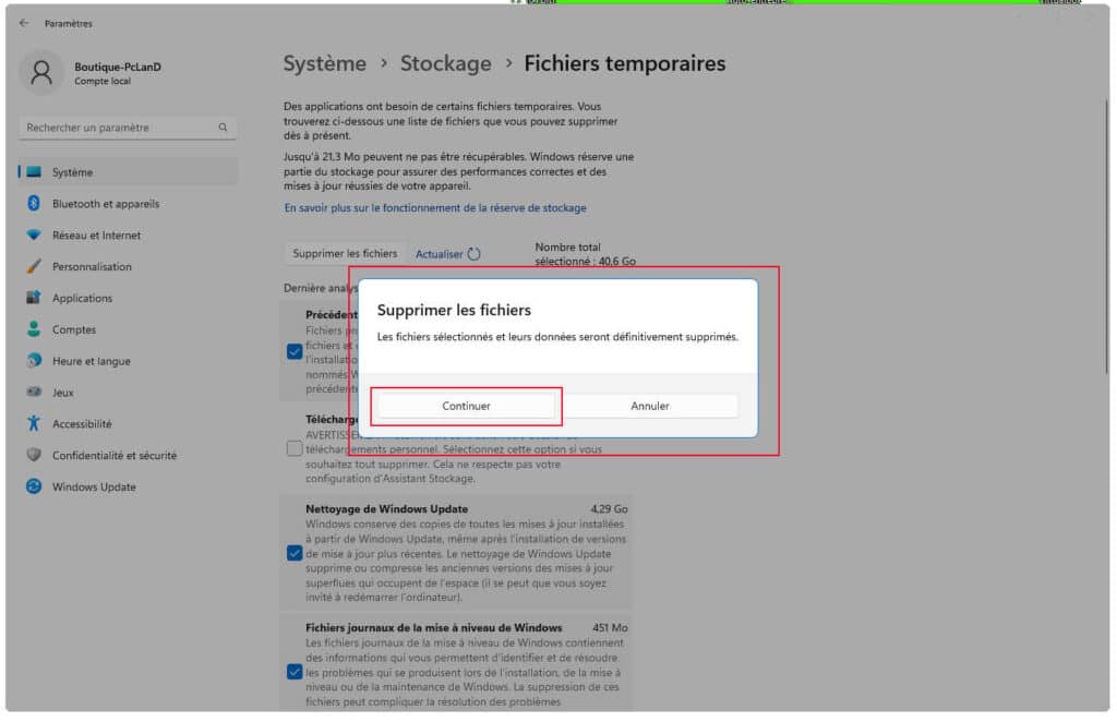 avertissement pour supprimer ficiher windows.old de windows 11 avertissement pour supprimer ficiher windows.old de windows 11