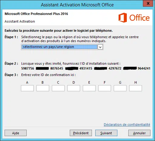 Comment faire pour Activer Office 2013 2016 2019 avec Self Service for Mobile ?