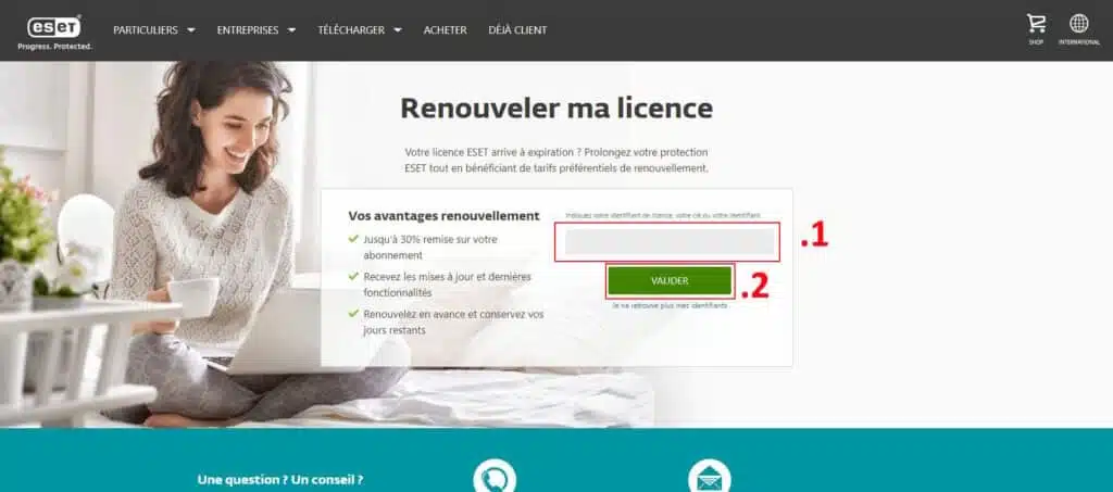 Je souhaite renouveler ma licence ESET, comment faire ?