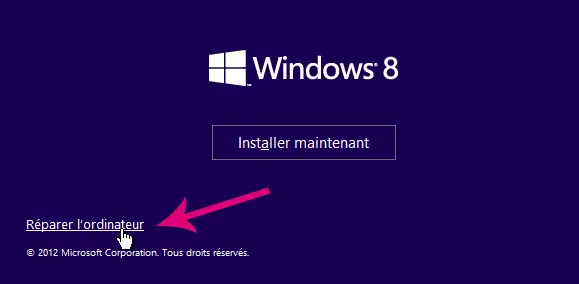 reparer windows 8