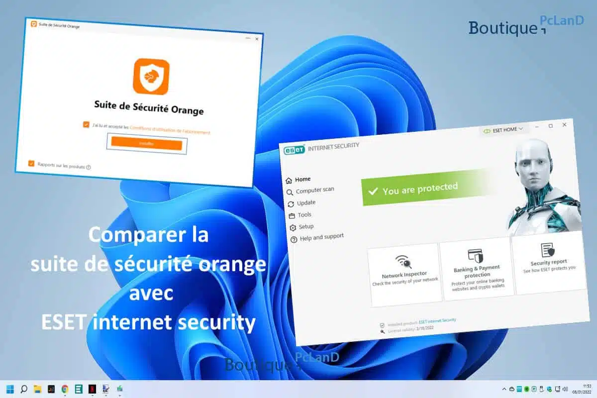 Comparer la suite de sécurité orange avec ESET internet security