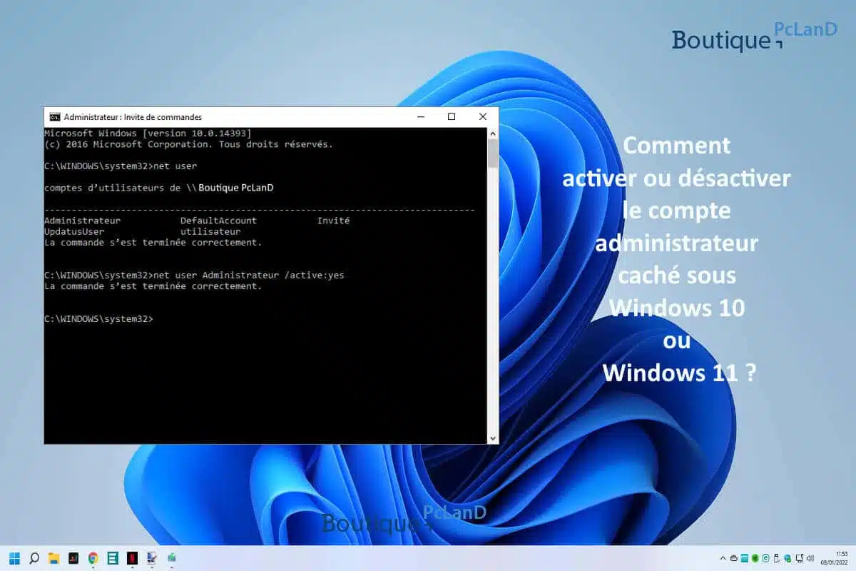 Comment activer ou désactiver le compte administrateur caché sous Windows 10 ou Windows 11