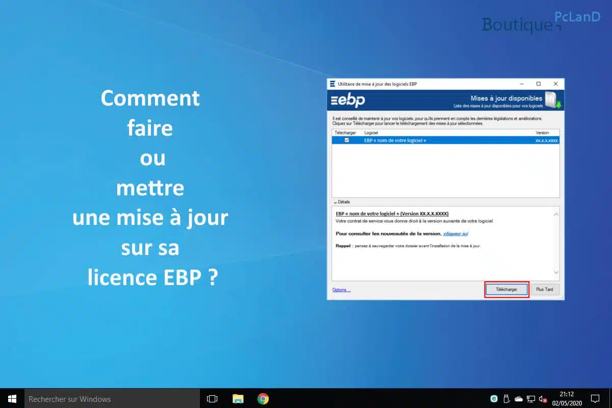 Comment faire ou mettre une mise à jour sur sa licence EBP ?