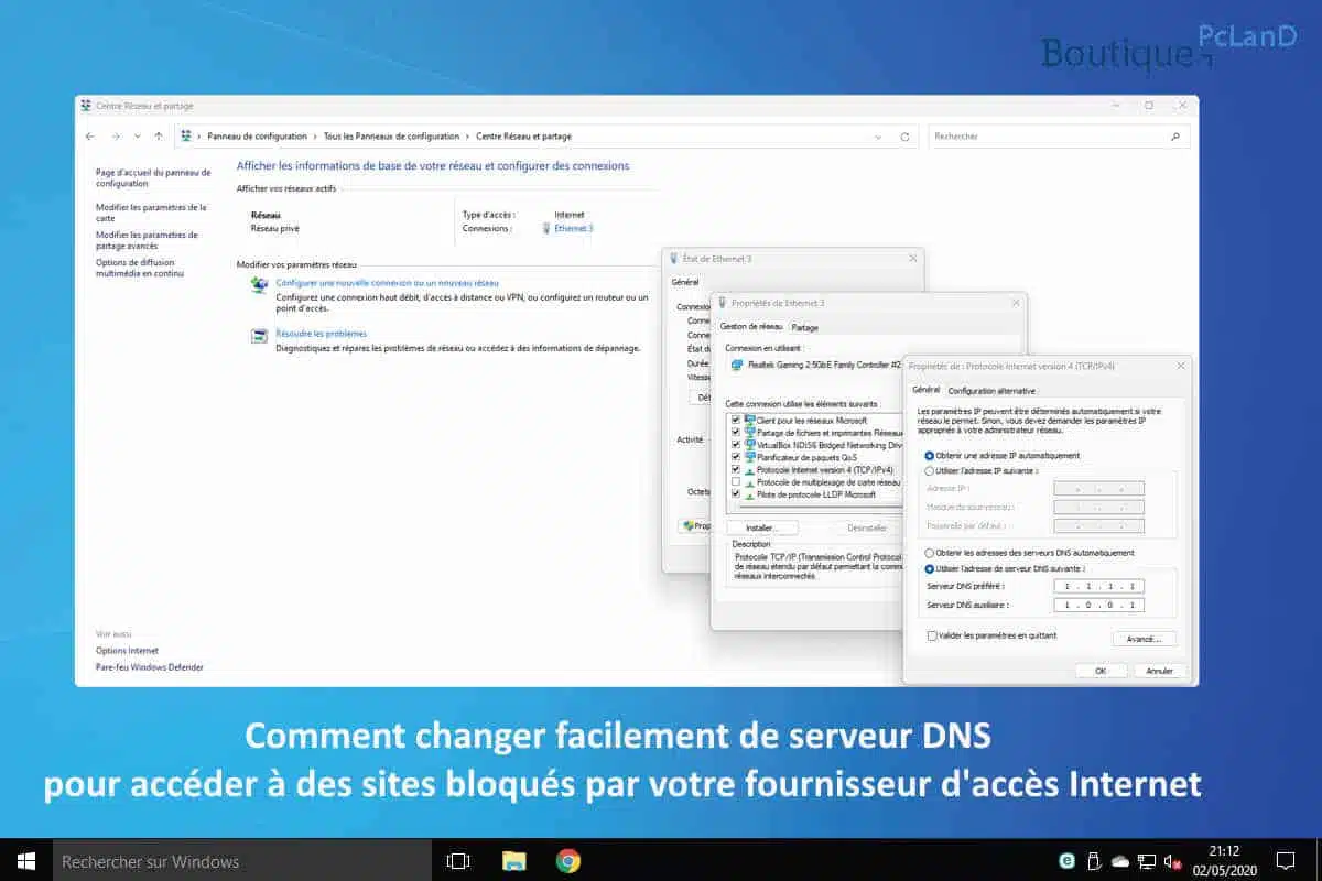 Comment changer facilement de serveur DNS pour accéder à des sites bloqués par votre fournisseur d'accès Internet