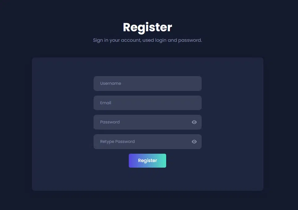 Page d’inscription Darkibox utilisée pour activer un voucher Premium