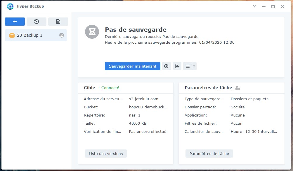 backup pret hyper backup