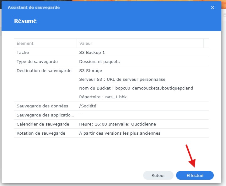 sauvegarde hyper backup sur stockage objet cloud