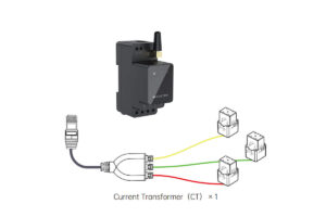 CT002 Gen 2.0 Marstek installé dans un tableau électrique