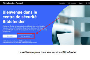 Activer abonnement Bitdefender : créer un compte sur Bitdefender Central