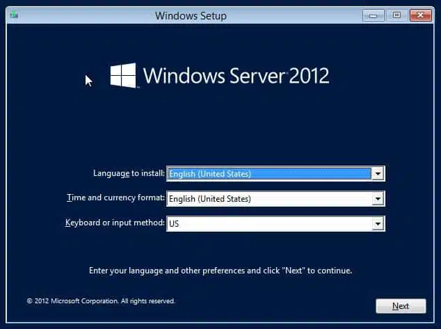 installer un Windows server